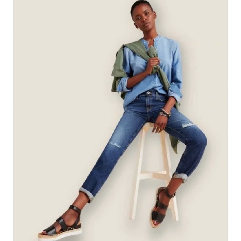 AG Jeans The Ex-Boyfriend Slim Slouchy Slim Jieans - 28R - Thumbnail 4