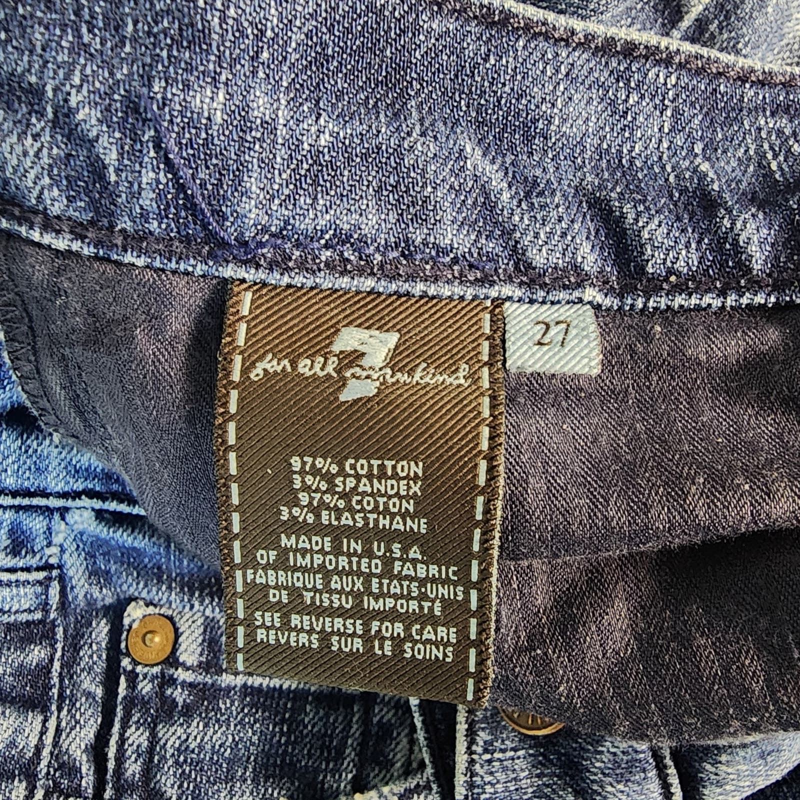 7 For All Mankind Dojo Shorts Bermuda Mid-Rise Jean Shorts, Size 27 - Thumbnail 7