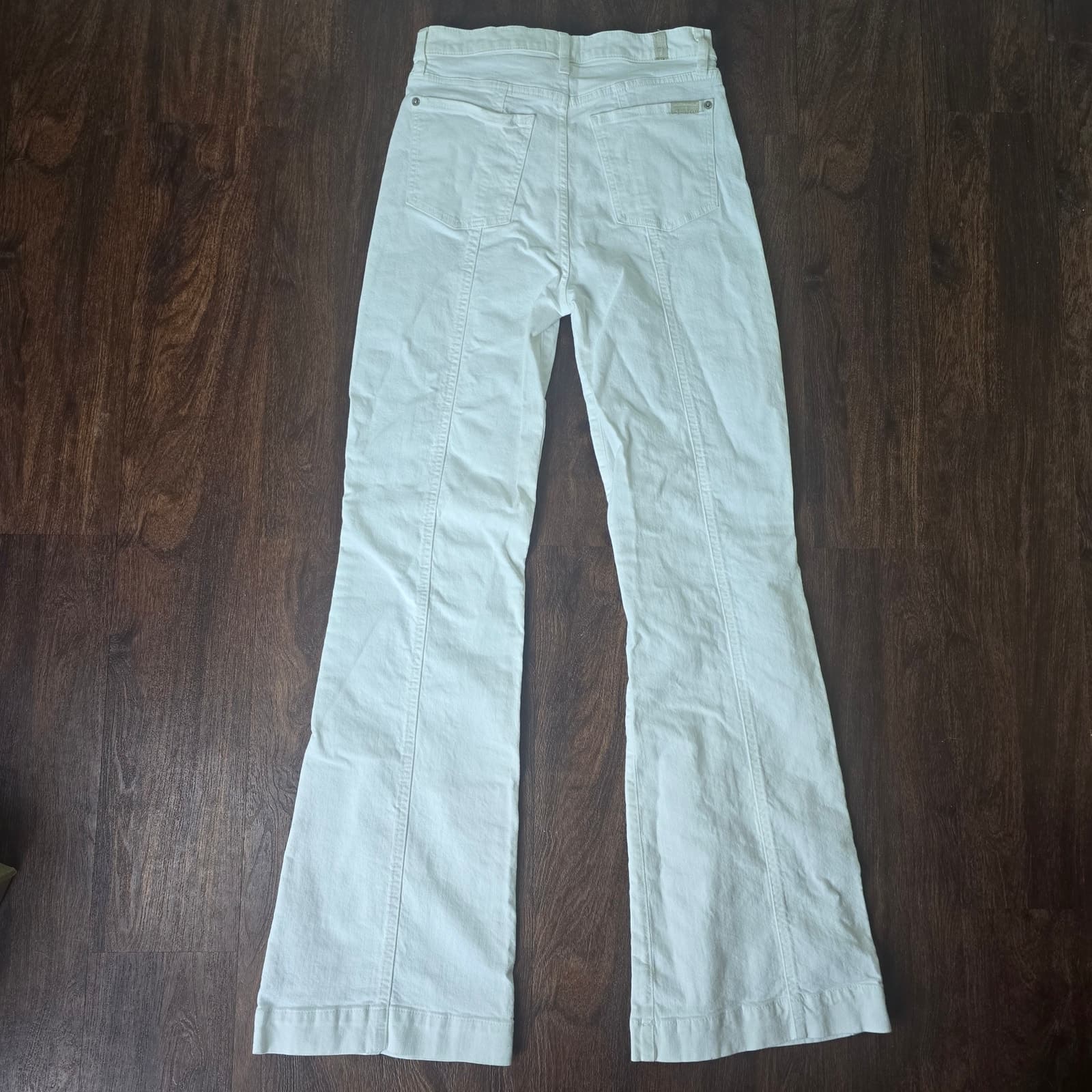 7 For All Mankind Ultra High Rise Dojo Jeans - White - Size 29 - Thumbnail 7