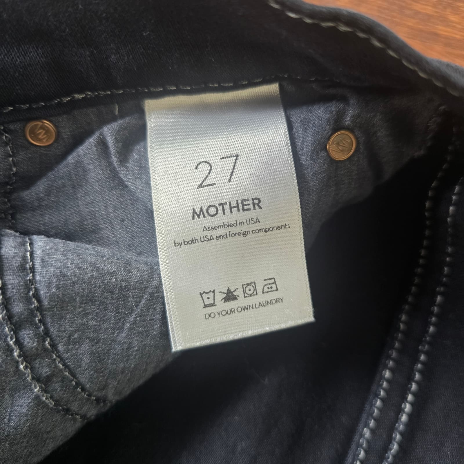 MOTHER Rascal Ankle Step Fray High Waisted Raw Hem - Black - Size 27 - Thumbnail 11