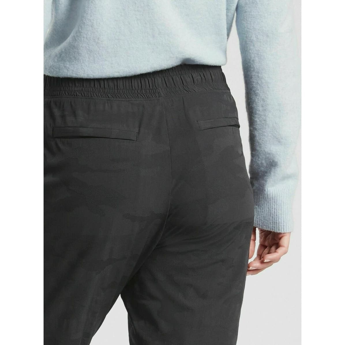 Brooklyn Textured Lined Ankle Pant - Black Camo Lux - Size 10 - 631615 - Thumbnail 6