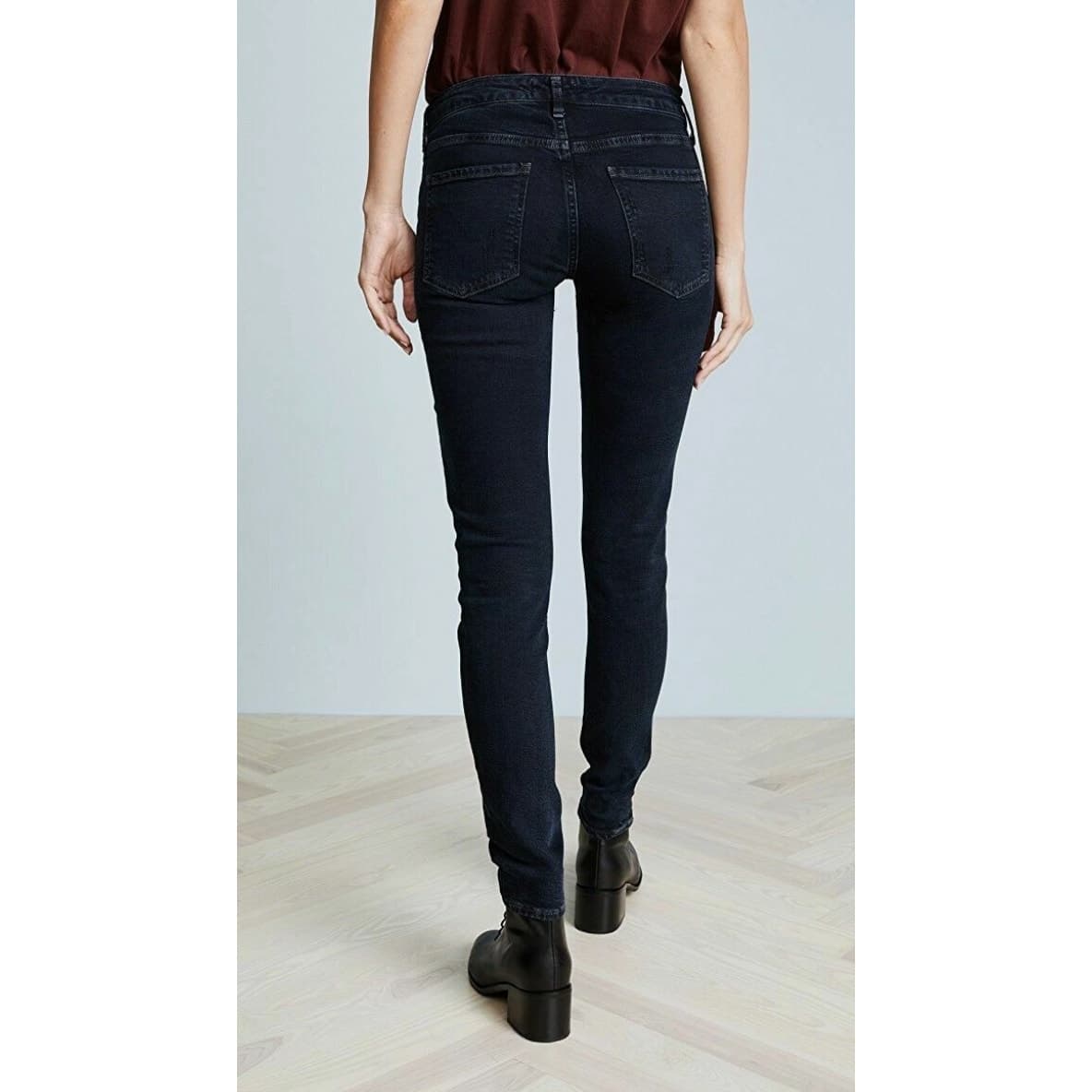 AGOLDE Lara Skinny Jeans Low-Rise Distressed Ankle Length- Black - Size 27 - Thumbnail 4