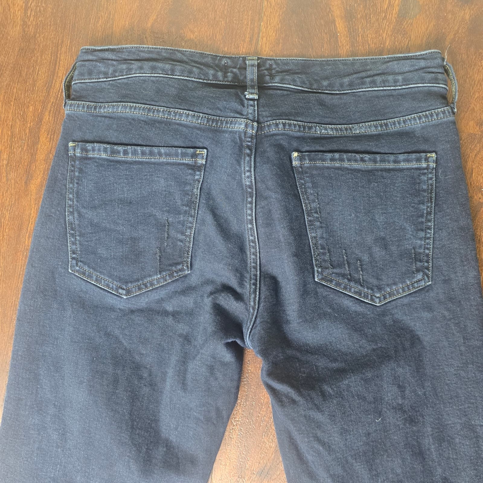 AGOLDE Lara Skinny Jeans Low-Rise Distressed Ankle Length- Black - Size 27 - Thumbnail 10