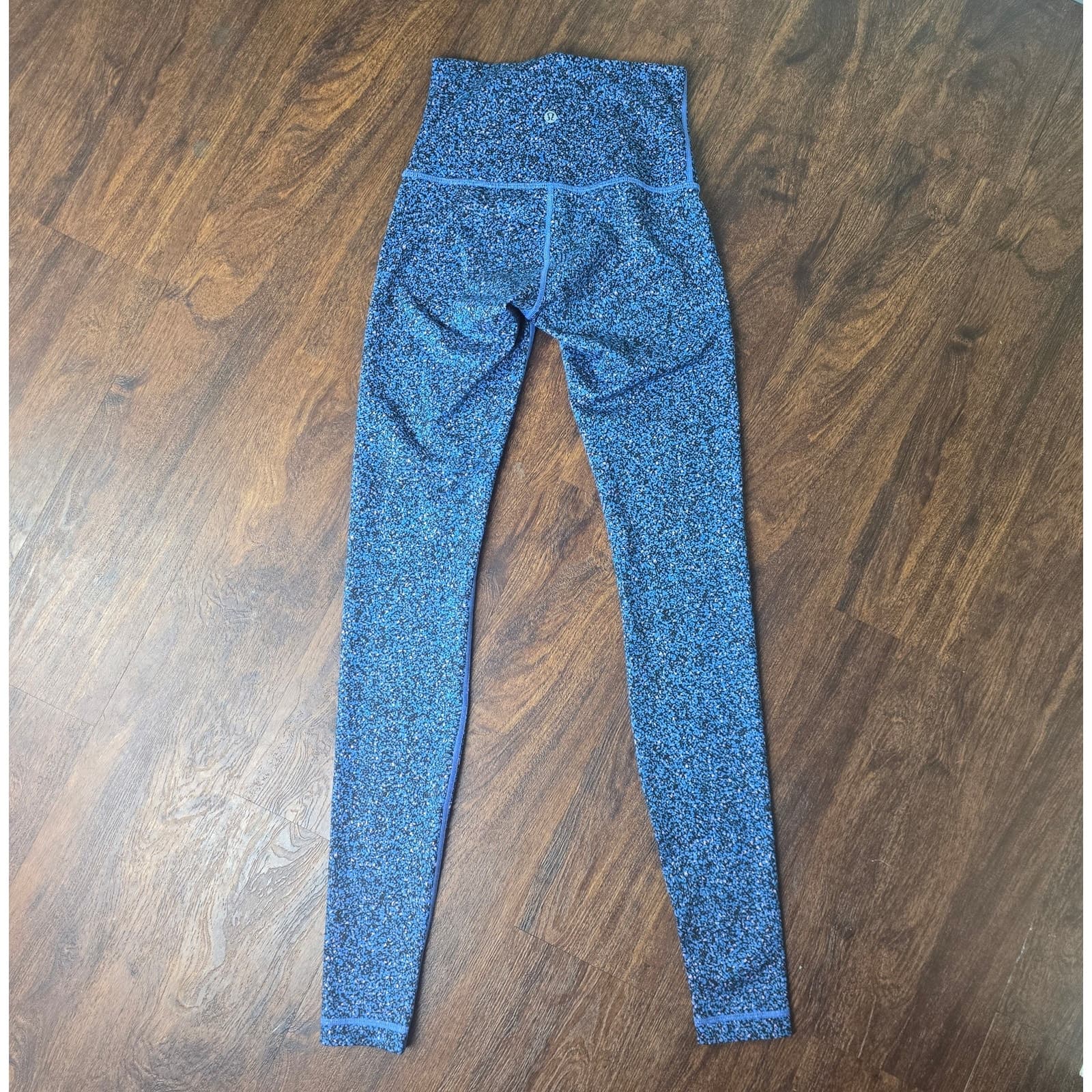 Lululemon Wunder Under Leggings Flashback Static Powder Pink Kayak Blue - Size 4 - Thumbnail 4