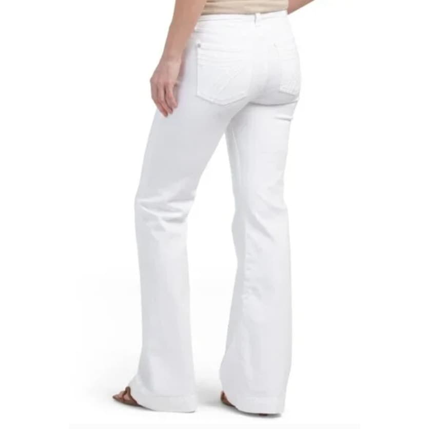 7 For All Mankind Ultra High Rise Dojo Jeans - White - Size 29 - Thumbnail 3