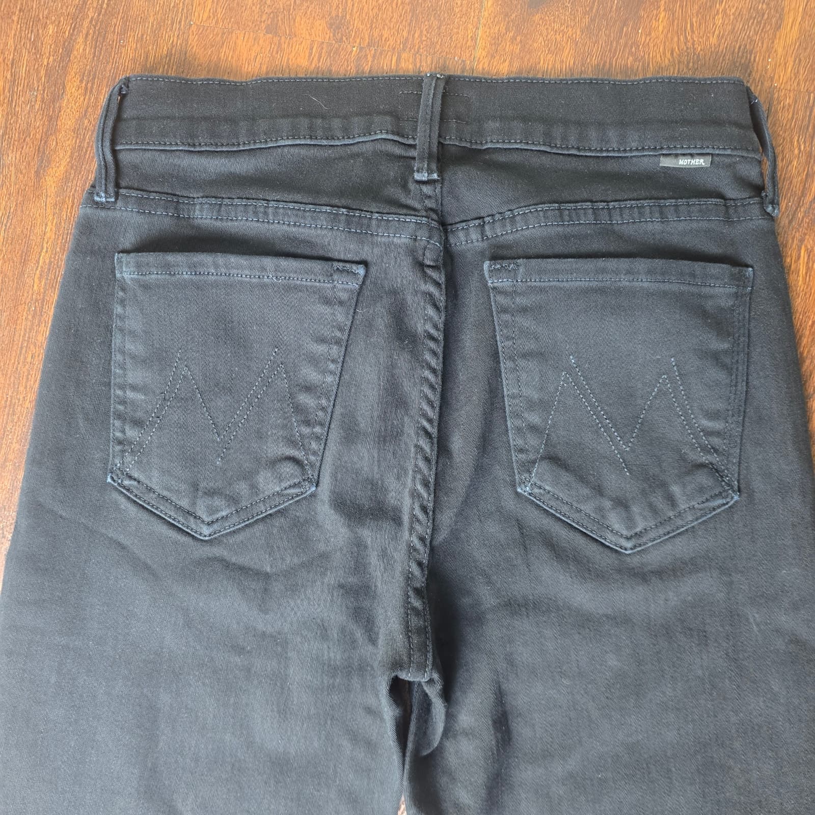 MOTHER Rascal Ankle Step Fray High Waisted Raw Hem - Black - Size 27 - Thumbnail 9