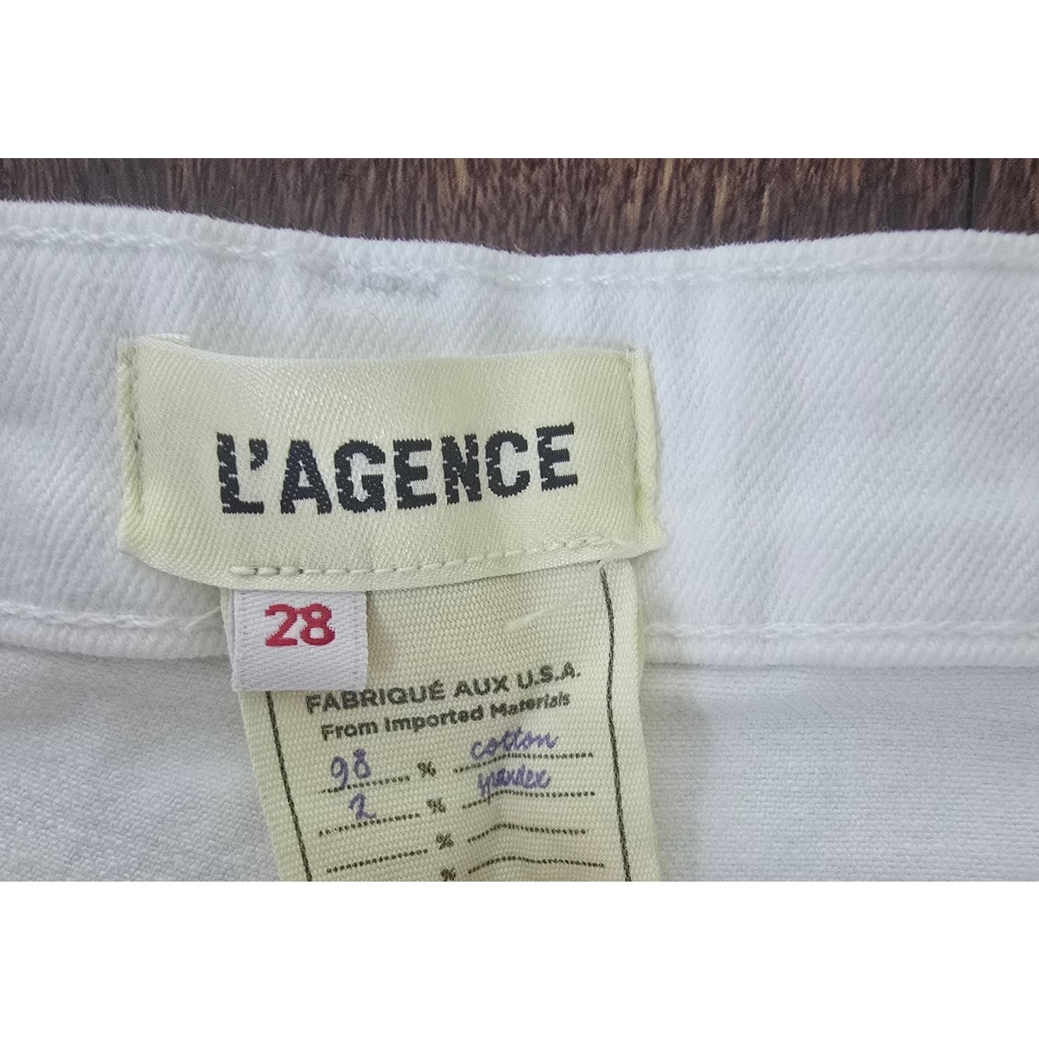 L'AGENCE Clayton High-Rise Wide Leg Flare - Blanc/White - Size 28 - Thumbnail 11