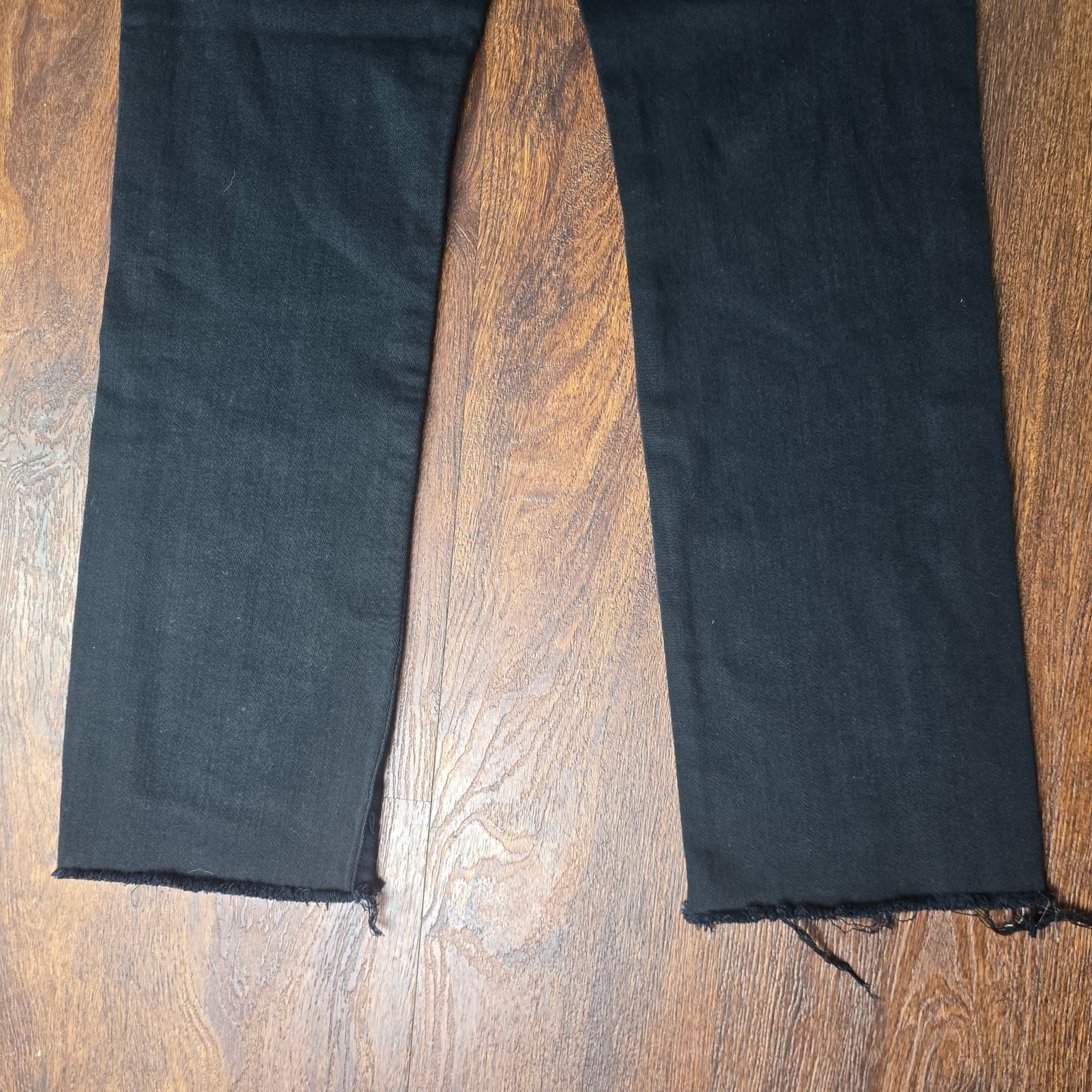 MOTHER Rascal Ankle Step Fray High Waisted Raw Hem - Black - Size 27 - Thumbnail 10