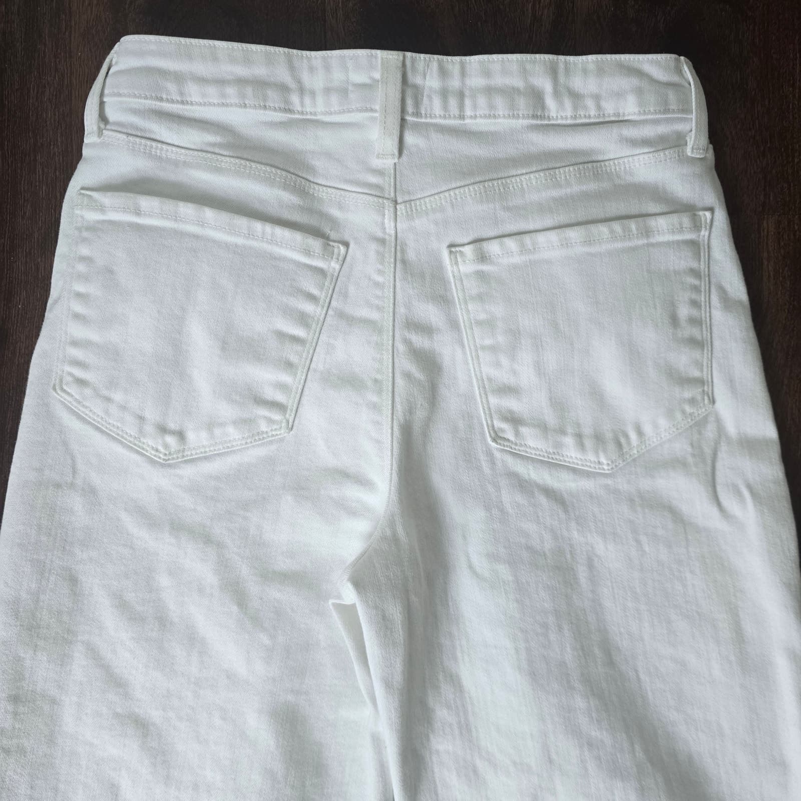 L'AGENCE Clayton High-Rise Wide Leg Flare - Blanc/White - Size 28 - Thumbnail 9