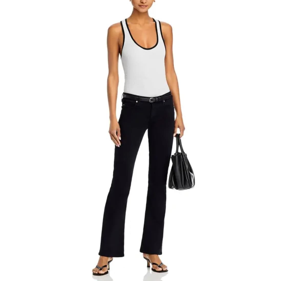 AG Jeans The Angel Bootcut Black Mid-Rise Jeans - 27R - Thumbnail 2