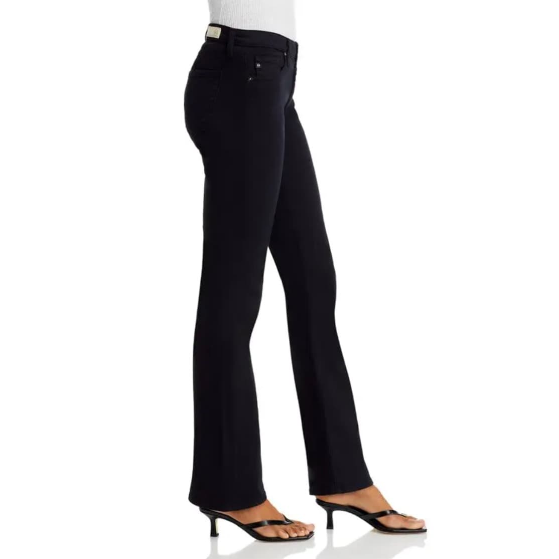 AG Jeans The Angel Bootcut Black Mid-Rise Jeans - 27R - Thumbnail 4