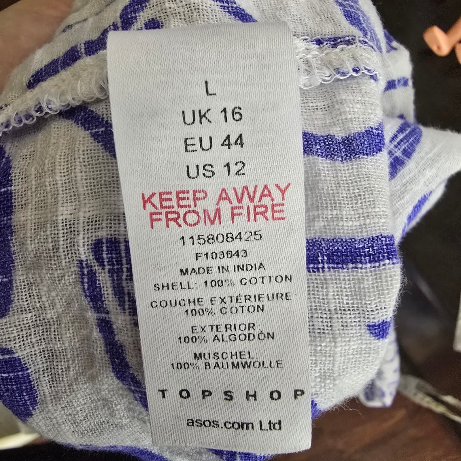 Topshop Sketch Print Maxi Beach Shirt Swim Coverup - LargeD - Thumbnail 10