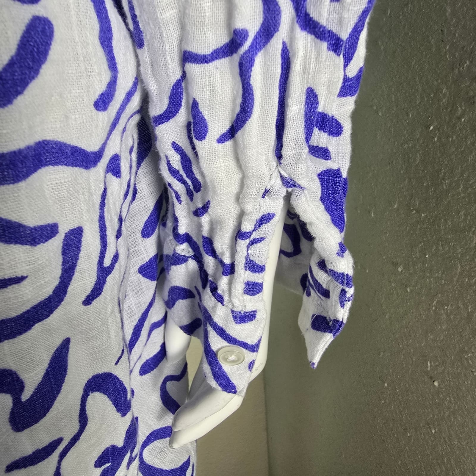 Topshop Sketch Print Maxi Beach Shirt Swim Coverup - LargeD - Thumbnail 8