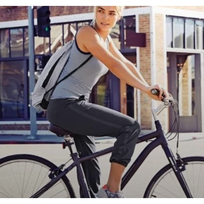 Athleta Andale Tuxedo Stripe Jogger Pant - Gray - Size 6 - Thumbnail 3