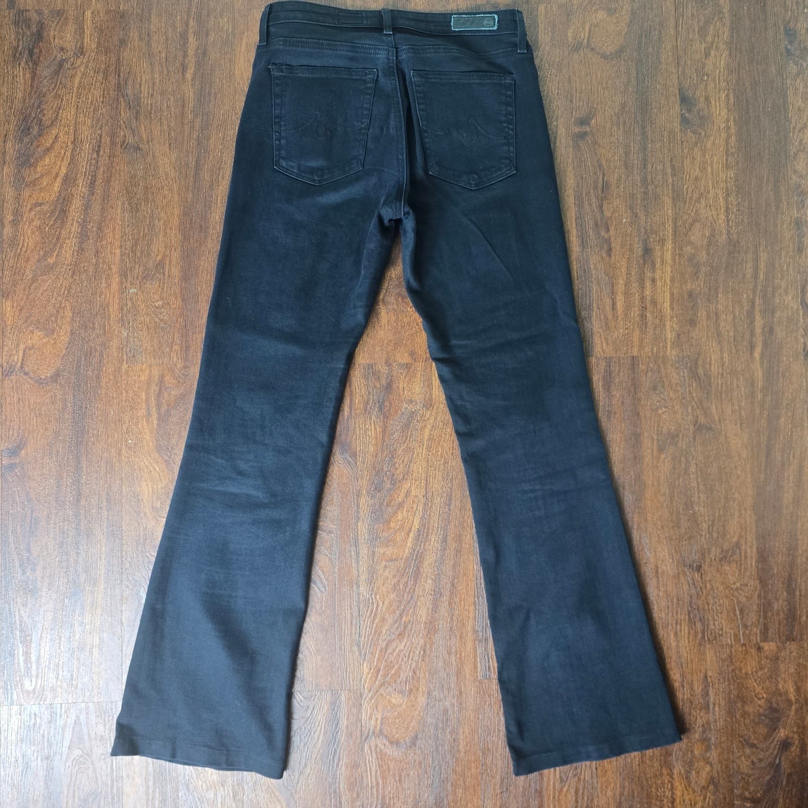 AG Jeans The Angel Bootcut Black Mid-Rise Jeans - 27R - Thumbnail 8