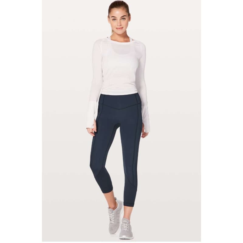 Lululemon All The Right Places Crop II *23" - True Navy - Size 2 - W6AMYS - Thumbnail 2