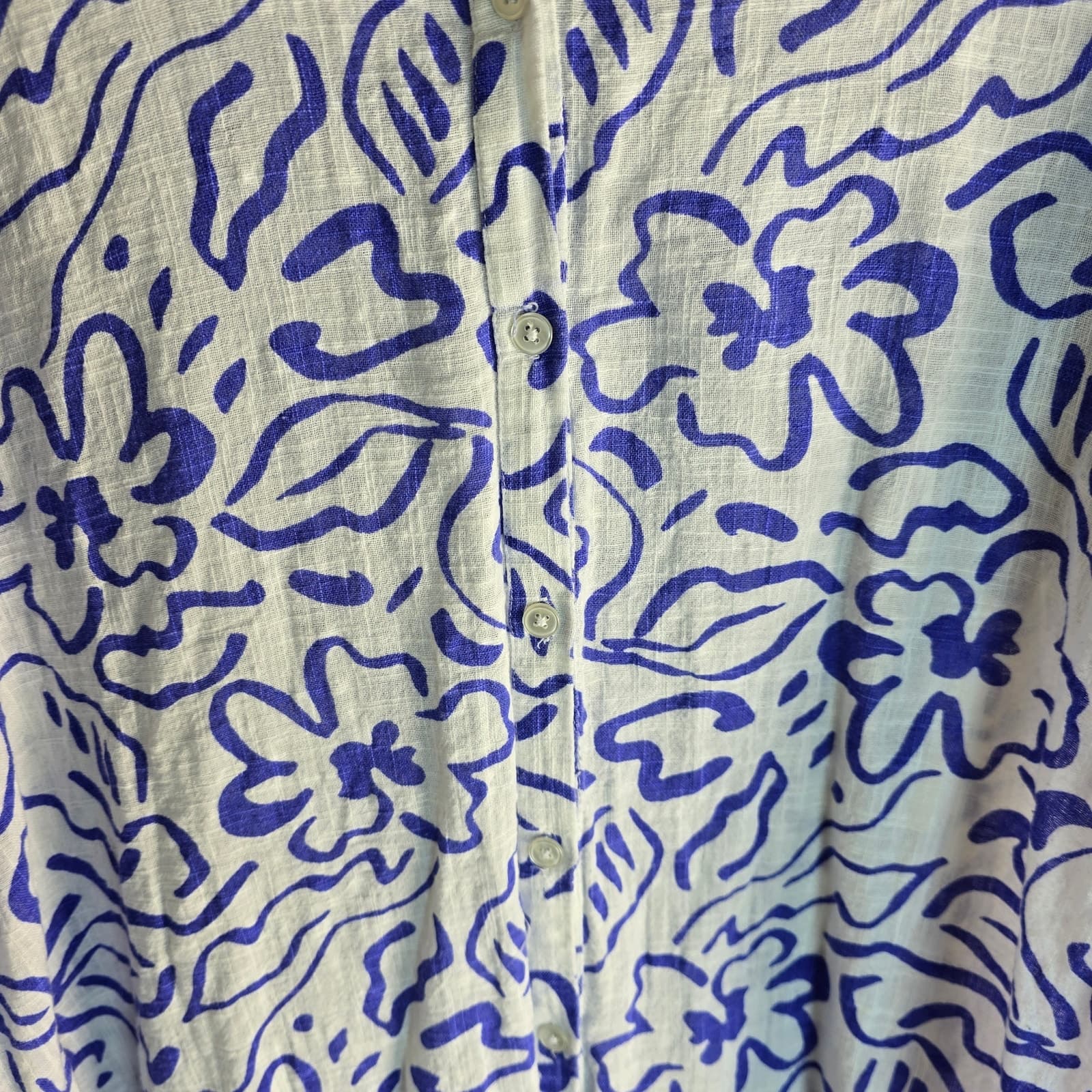 Topshop Sketch Print Maxi Beach Shirt Swim Coverup - LargeD - Thumbnail 9