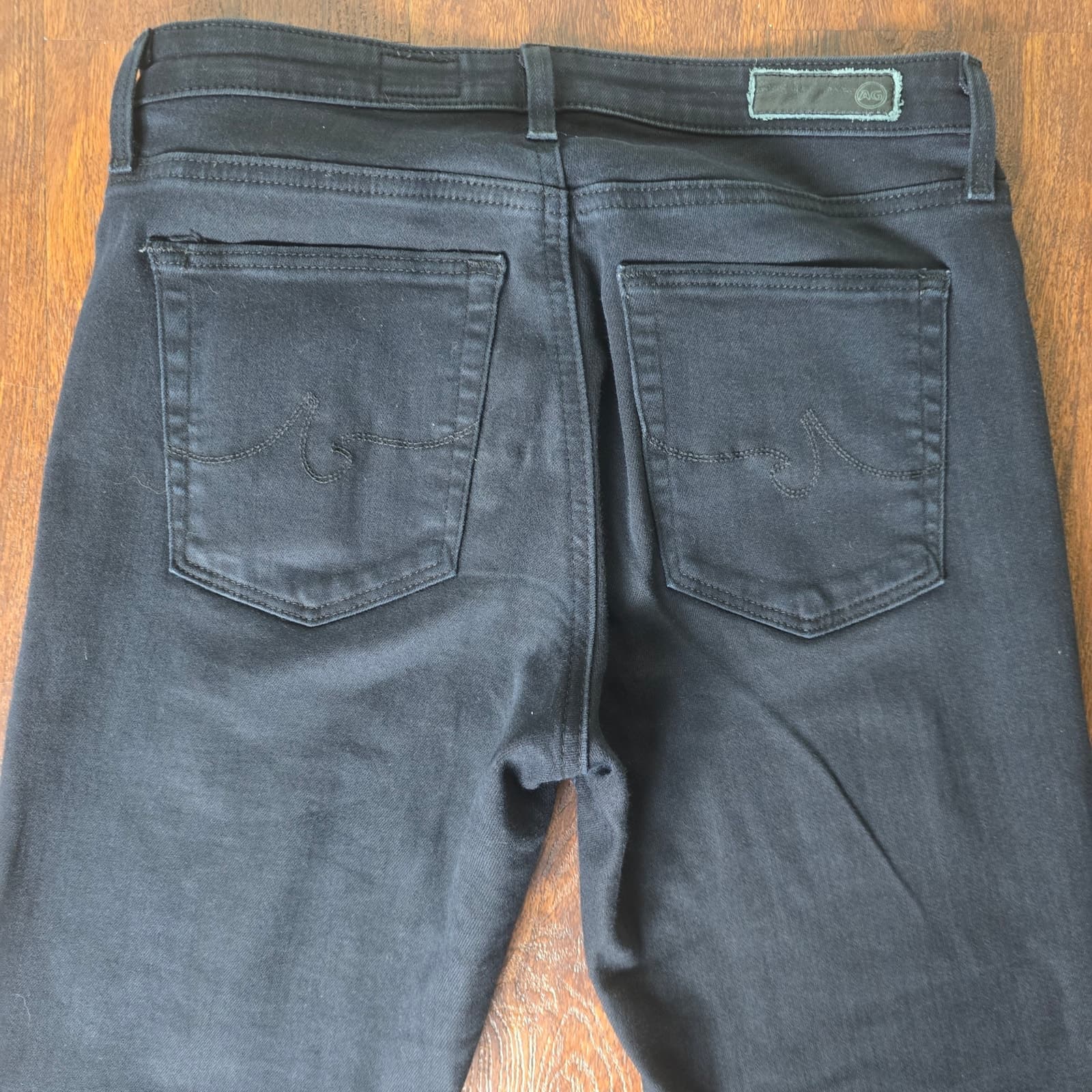 AG Jeans The Angel Bootcut Black Mid-Rise Jeans - 27R - Thumbnail 9