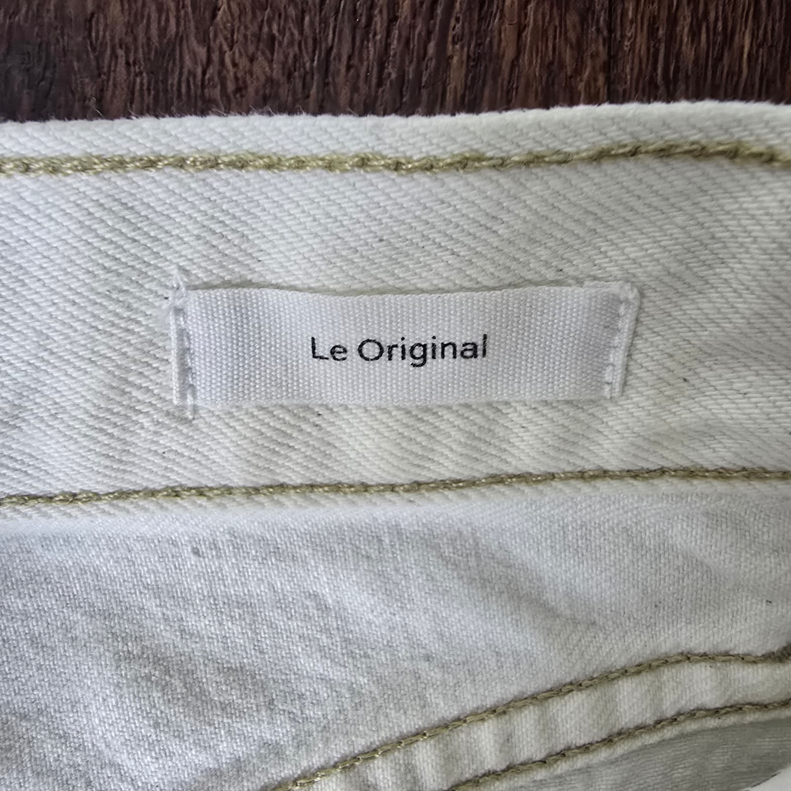 FRAME Le Original Off White Rips Button Fly High Rise Ankle Distressed Jeans 26 - Thumbnail 10