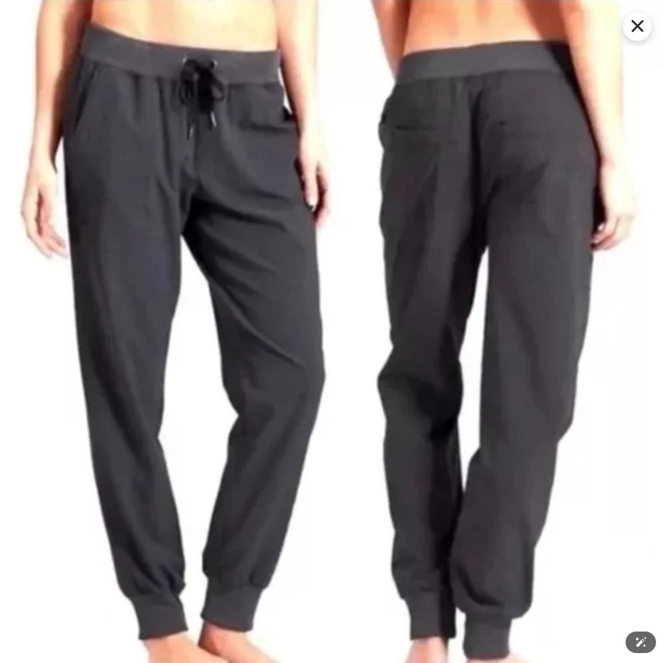 Athleta Andale Tuxedo Stripe Jogger Pant - Gray - Size 6 - Thumbnail 4