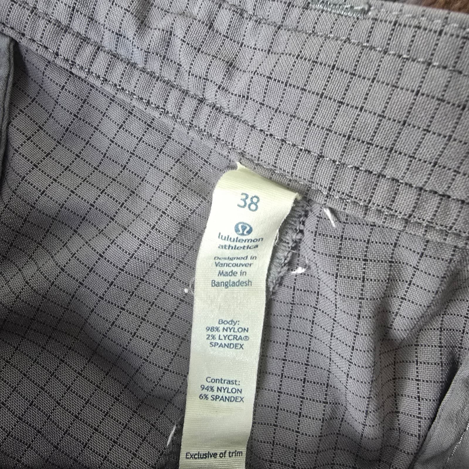 Lululemon Men's Kahuna Shorts - Grey Graph - Size 38 - Thumbnail 6