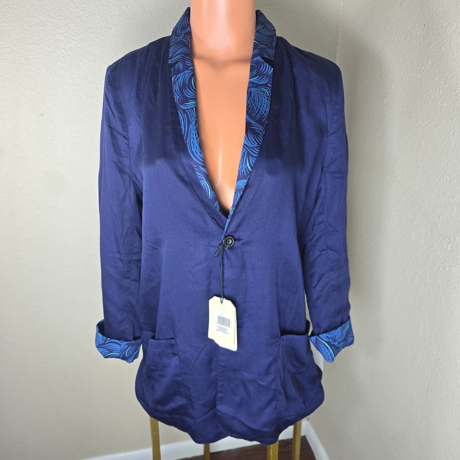 Levi's Made & Crafted Reversible Lyocell Turnout Blazer Jacket - Medium - NWT - Thumbnail 3