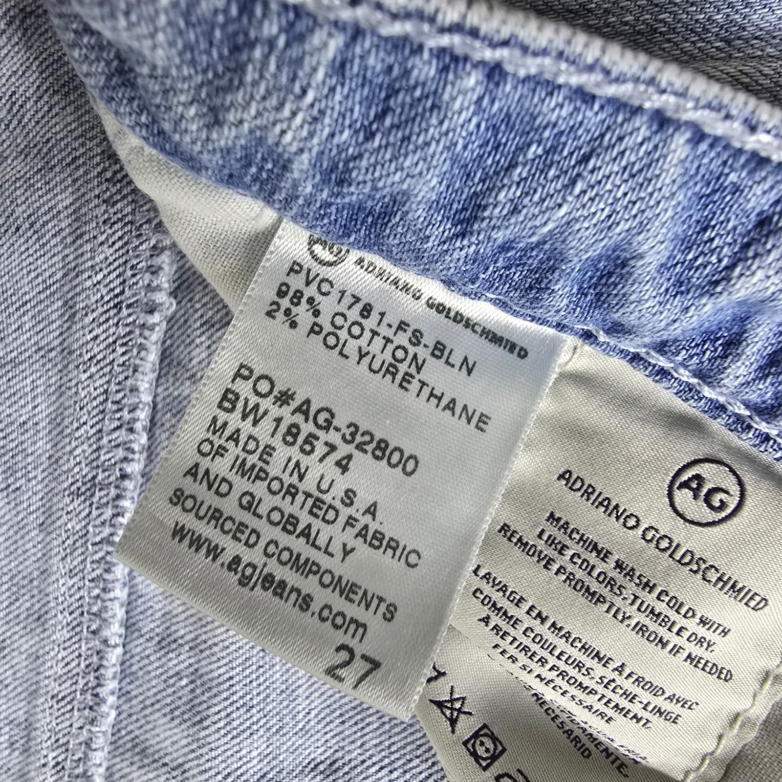 AG The Stevie Mid-Rise Skinny Cropped Jeans Distressed Ankle Length - Size 27 - Thumbnail 9