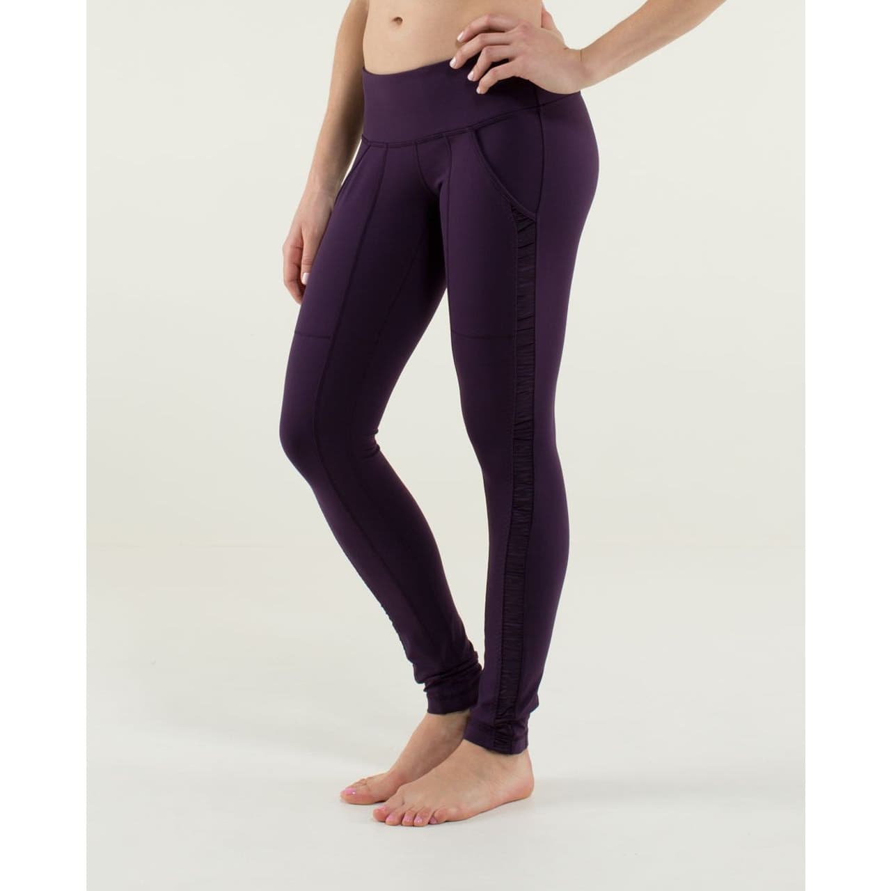 Lululemon Practice Daily Pants Leggings in Deep Zinfandel, Size 4 - Image 1