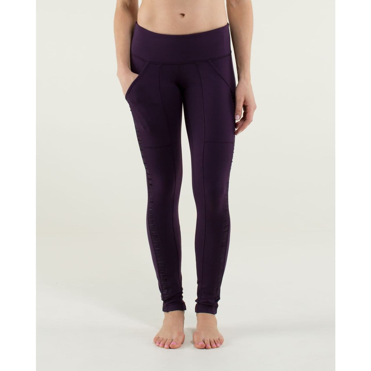 Lululemon Practice Daily Pants Leggings in Deep Zinfandel, Size 4 - Thumbnail 2