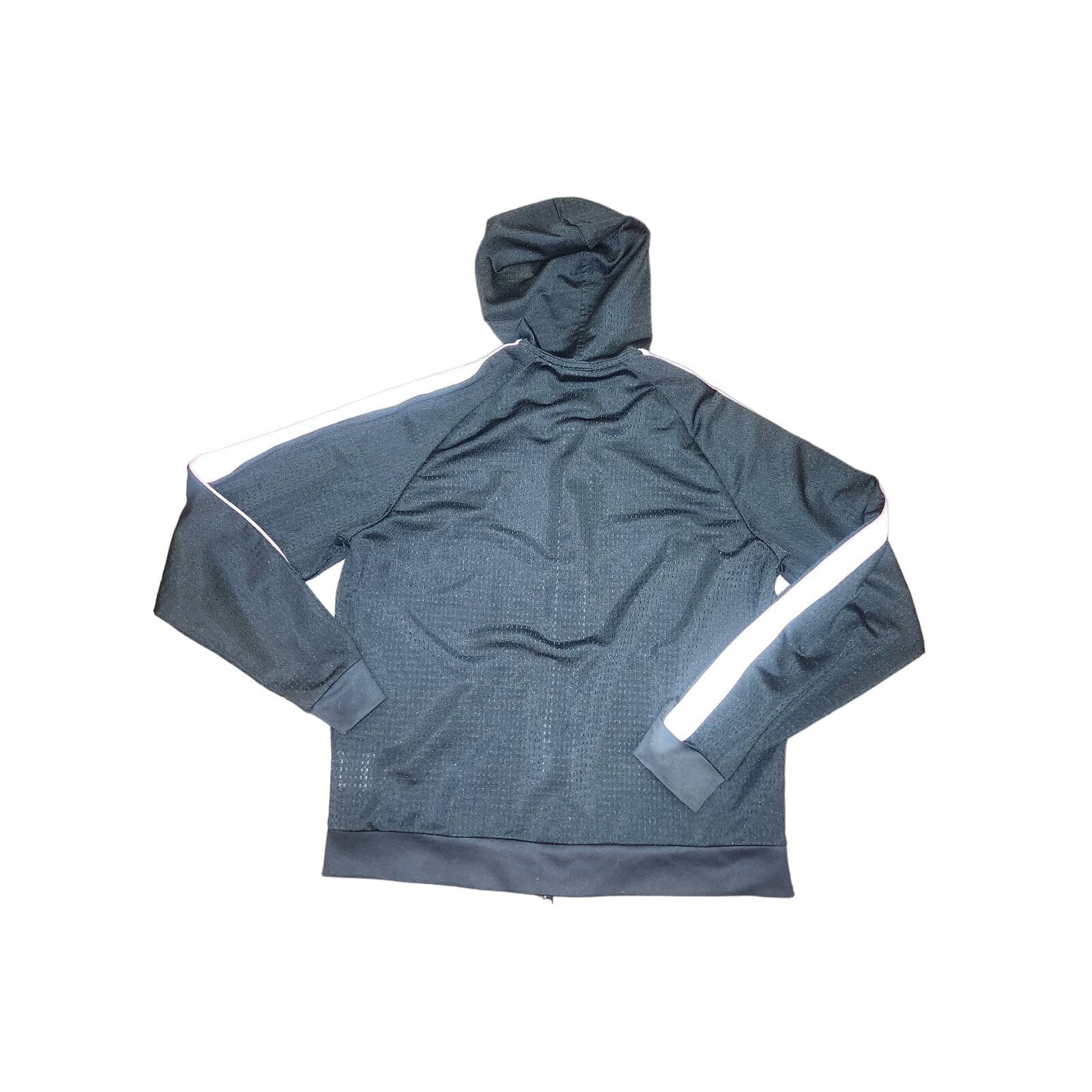 Nike Black Full Zip Hooded Basketball Mesh Jacket, Medium - Thumbnail 2