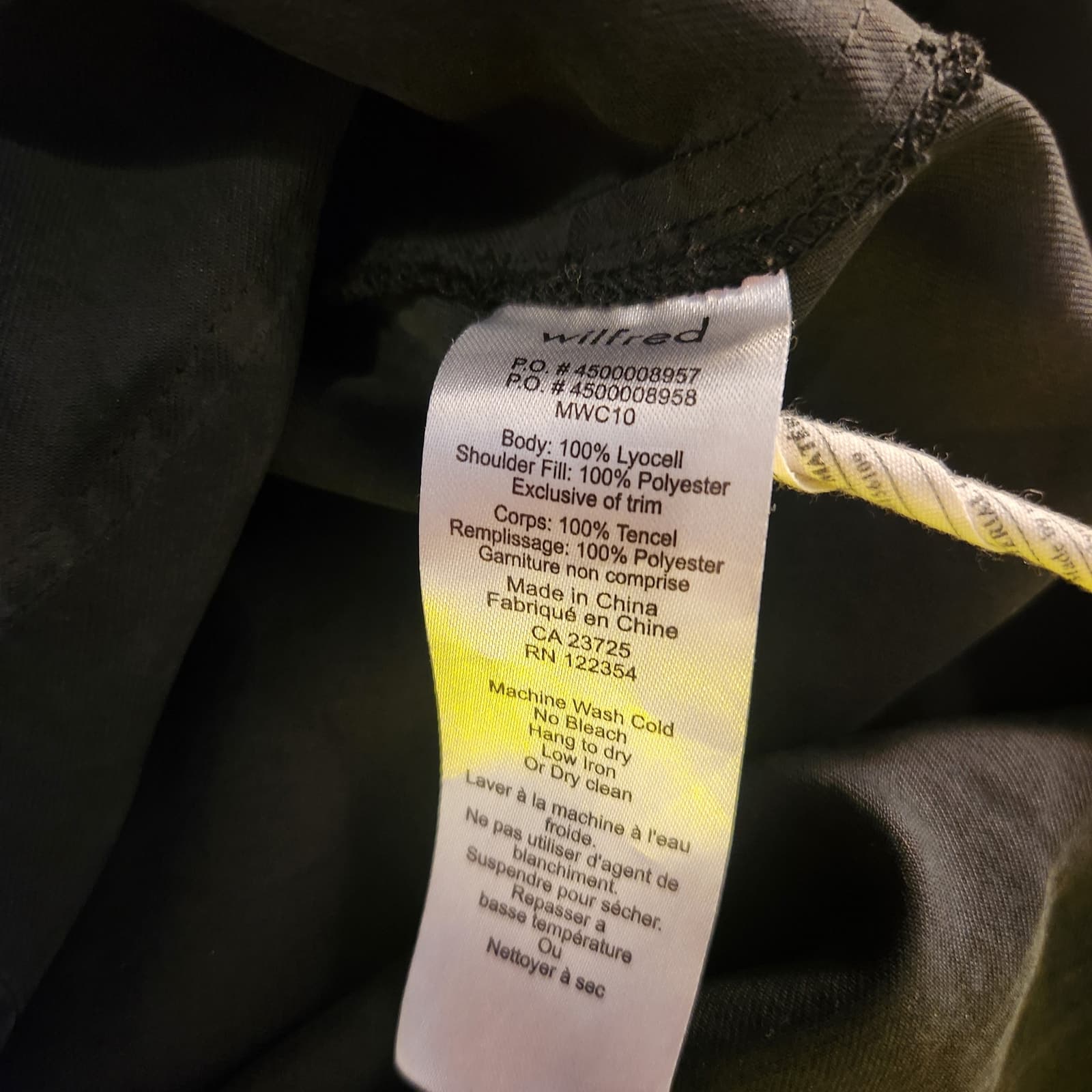 Wilfred Black Off Shoulder Mini Dress with Cap Sleeves Pockets Size 4 - Thumbnail 7