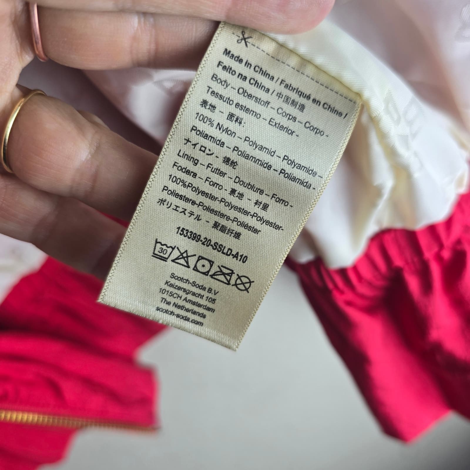 Scotch & Soda Red Peplum Zip Up Jacket New Without Tags - Red - XL - Thumbnail 9