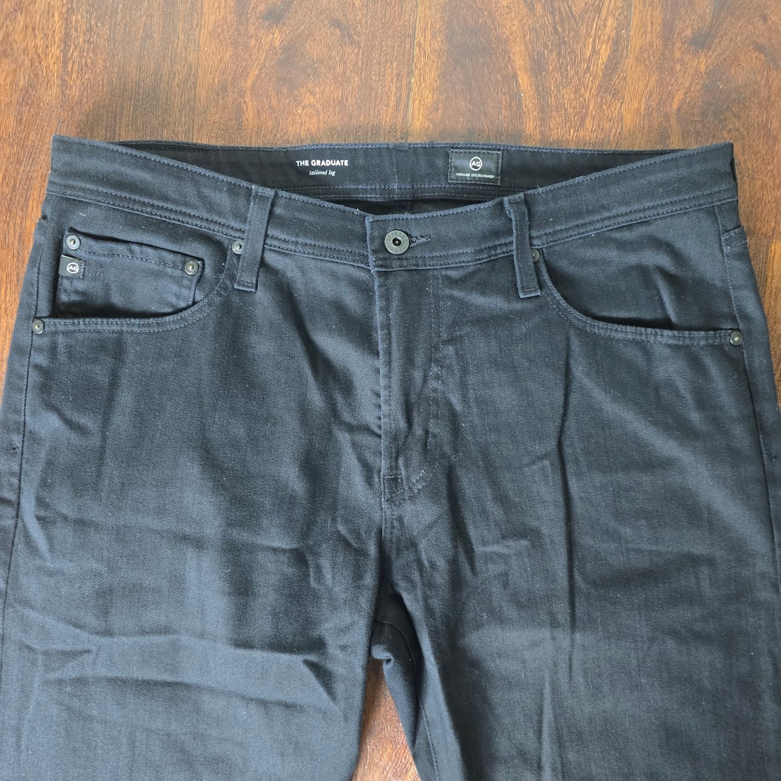 AG Jeans Men's The Graduate Tailored Leg Black Jeans - 36 x 32 - Thumbnail 6