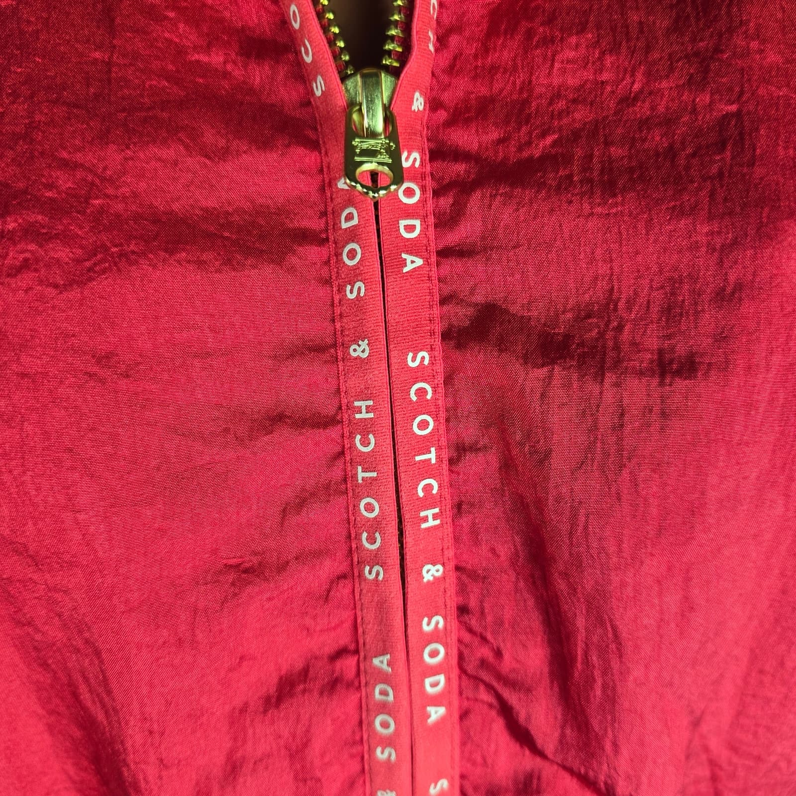 Scotch & Soda Red Peplum Zip Up Jacket New Without Tags - Red - XL - Thumbnail 5