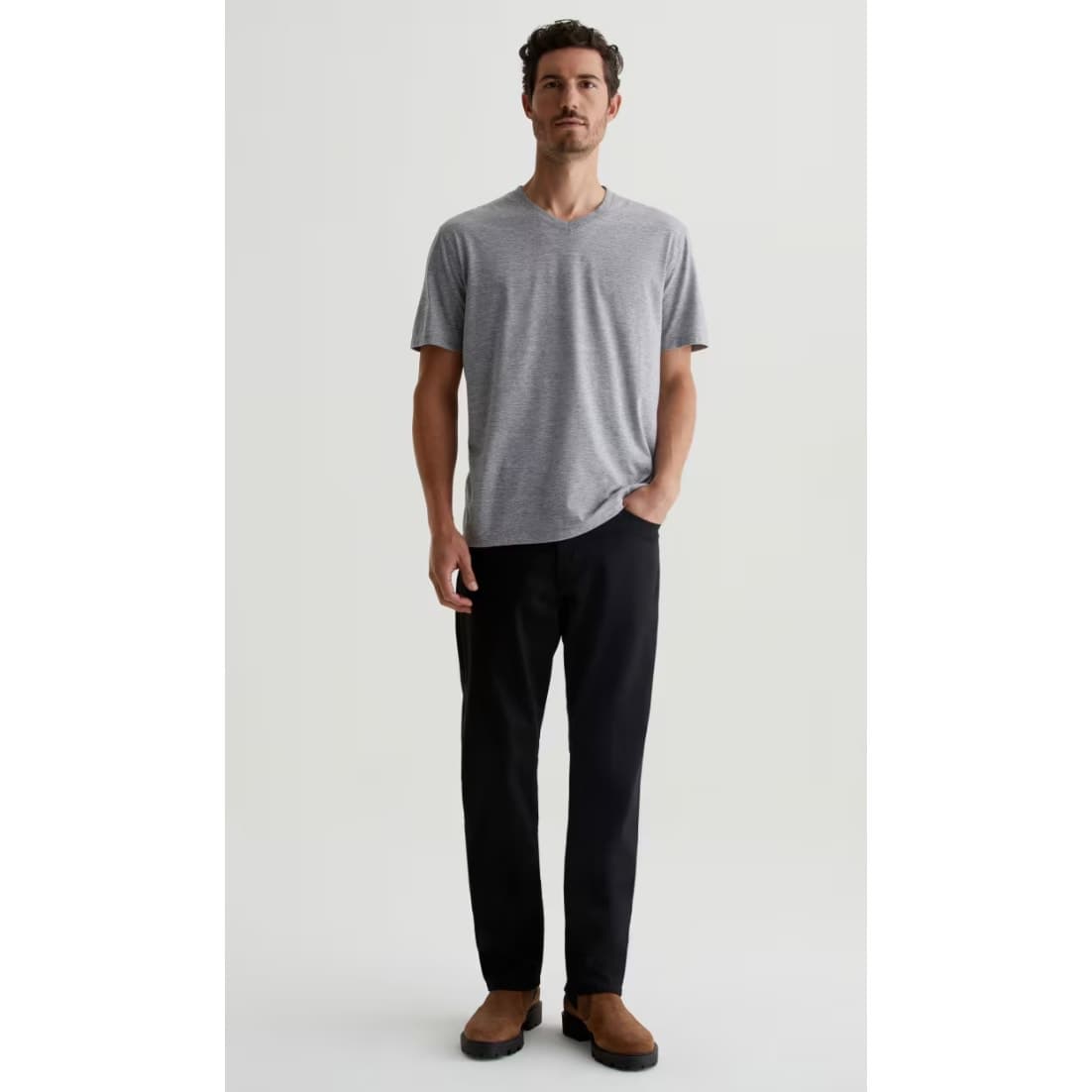 AG Jeans Men's The Graduate Tailored Leg Black Jeans - 36 x 32 - Thumbnail 4