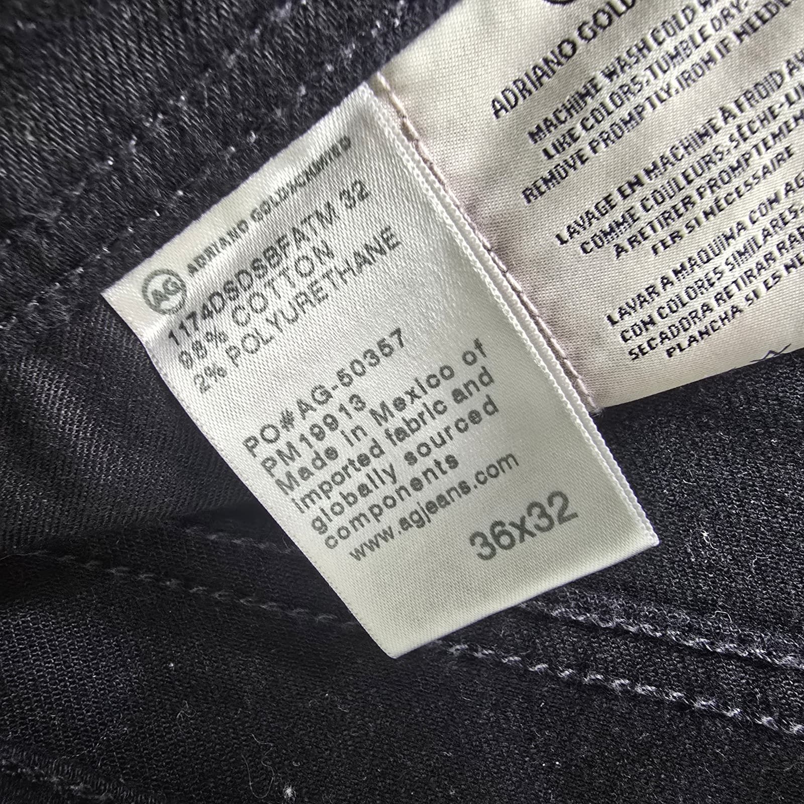 AG Jeans Men's The Graduate Tailored Leg Black Jeans - 36 x 32 - Thumbnail 12