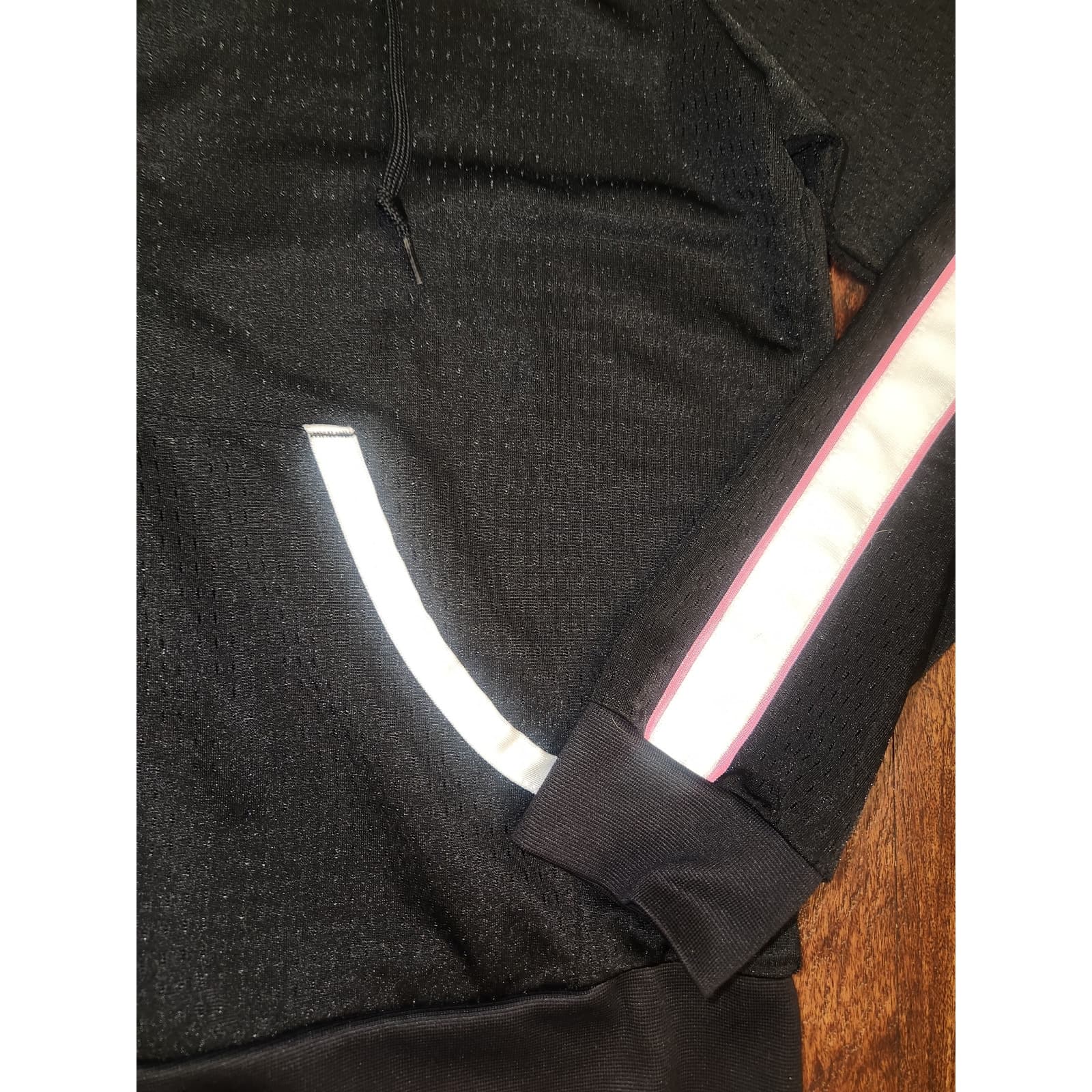 Nike Black Full Zip Hooded Basketball Mesh Jacket, Medium - Thumbnail 4