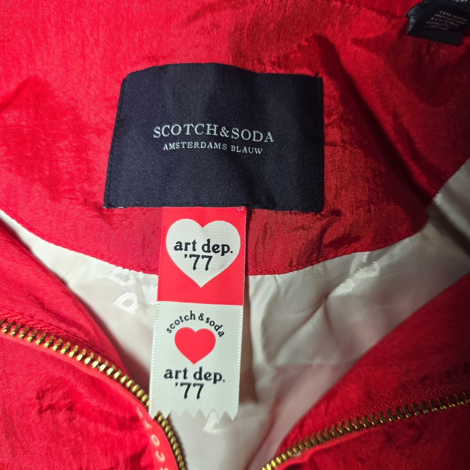 Scotch & Soda Red Peplum Zip Up Jacket New Without Tags - Red - XL - Thumbnail 8