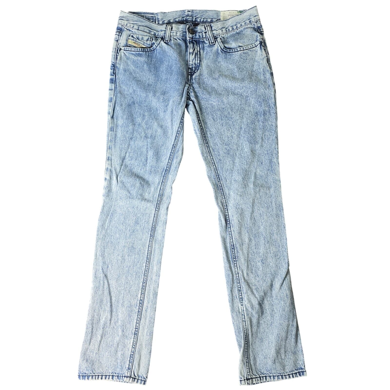Diesel Liv Straight Leg Low-Rise Light Wash Jeans - Size 28x30 - Image 1