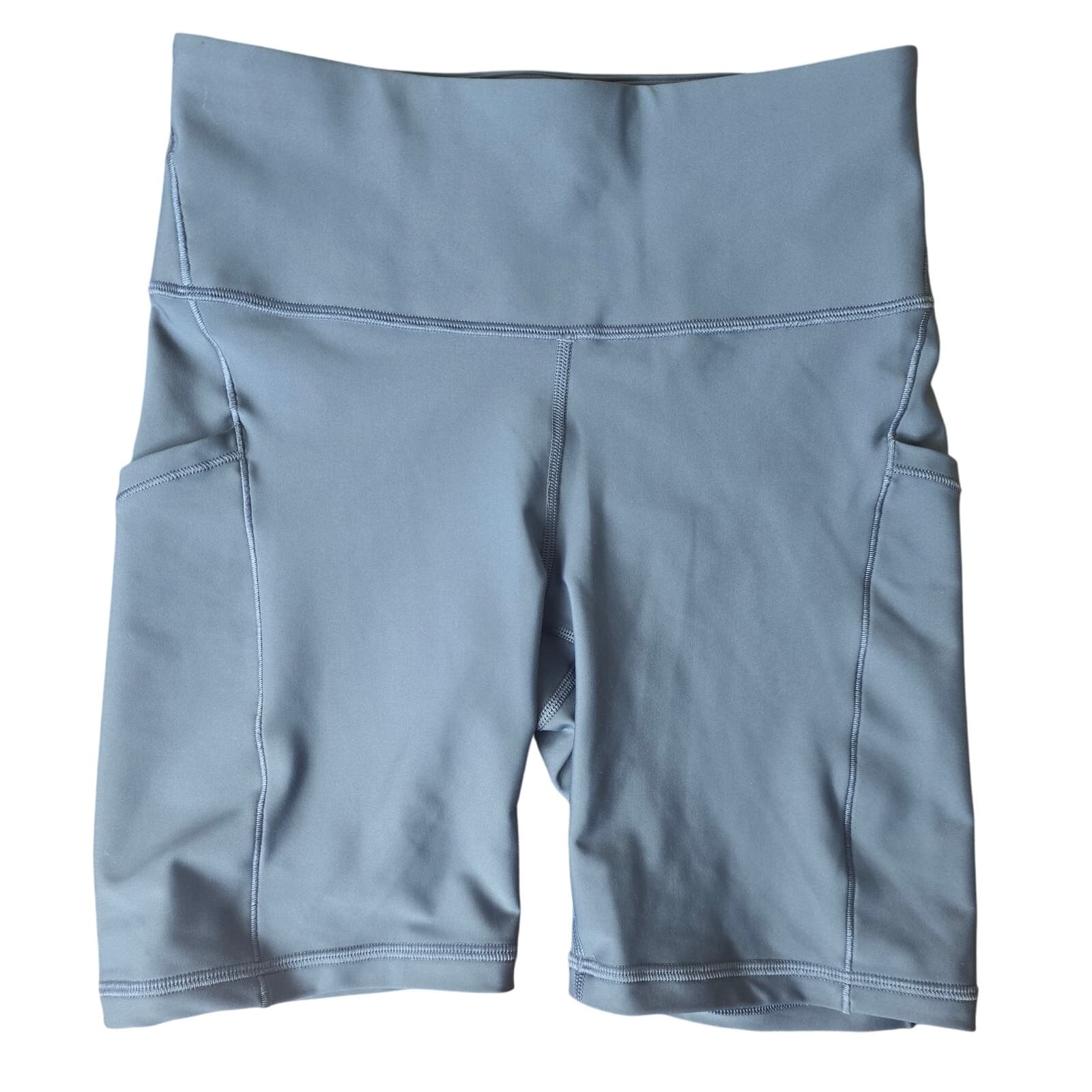 Athleta Interval Slash High-Rise 7" Shorts - Lazuli Blue - Small - Style 8213911 - Image 1