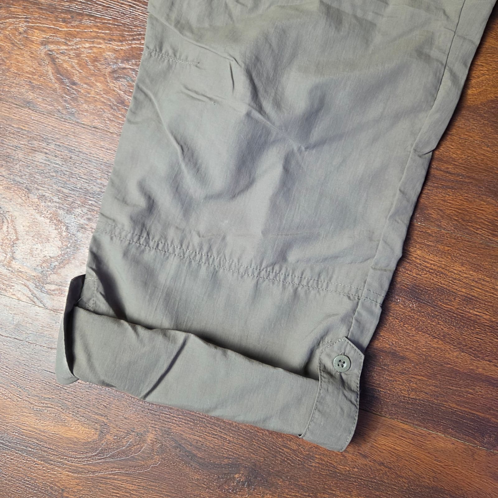 REI Women's Denali 100% Nylon Belted Roll Up Pants UPF 30 Khaki Size 14 - Thumbnail 8