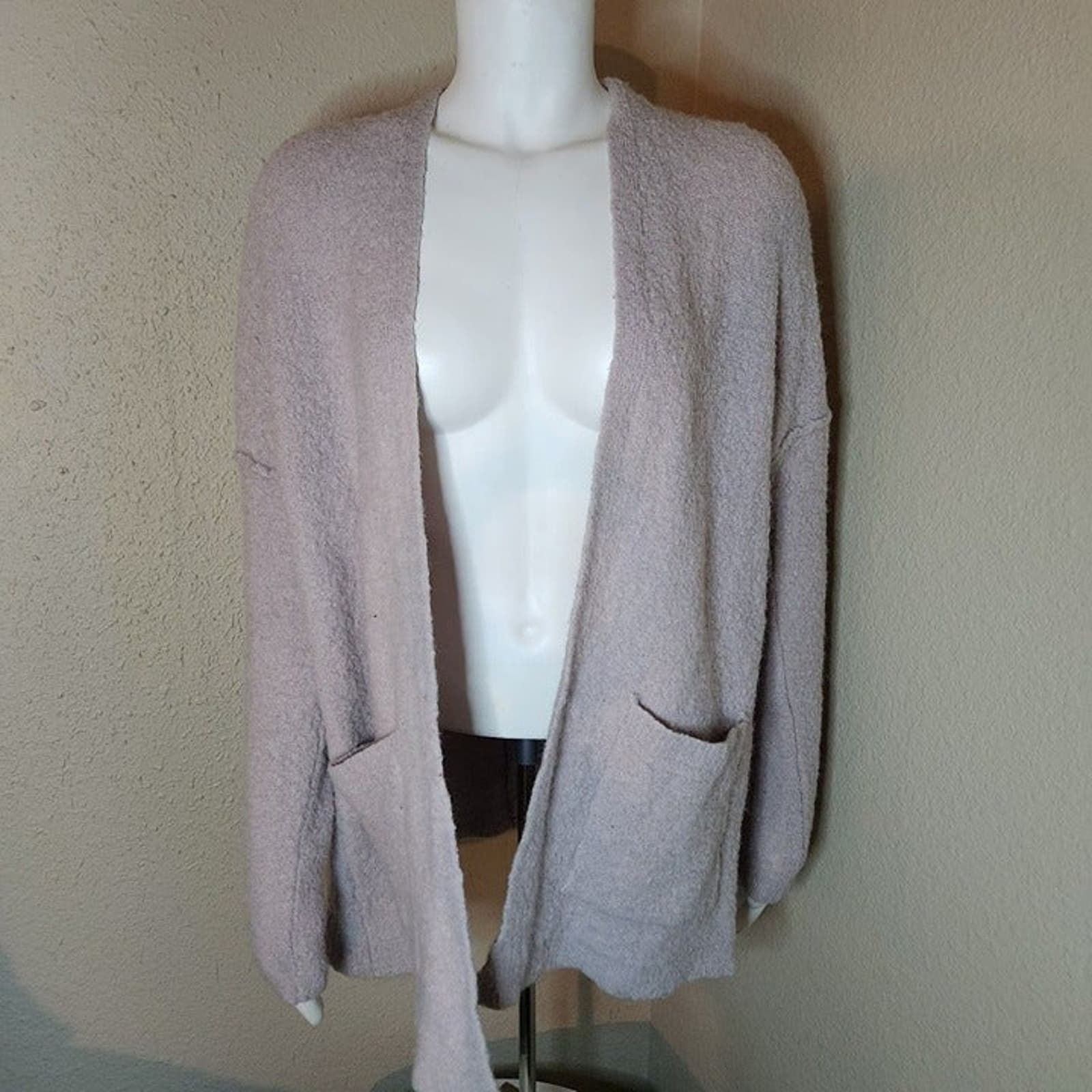 Free People Oversize Phantom Cardigan Blush Pink Fuzzy Wool/Mohair, XS - Image 1