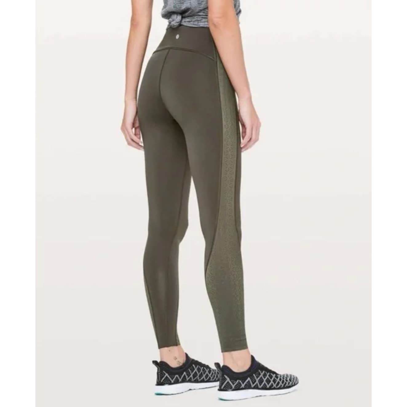 Lululemon Strength & Sweat Tight 28" - Dark Olive - Size 4 - W5BCYS - Thumbnail 4