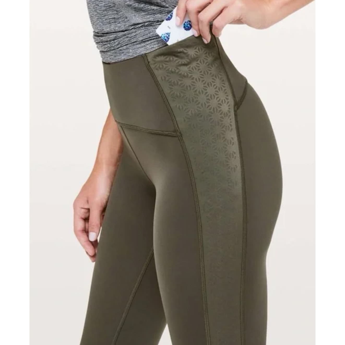 Lululemon Strength & Sweat Tight 28" - Dark Olive - Size 4 - W5BCYS - Thumbnail 5