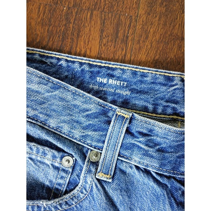 AG Jeans The Rhett High Waisted Straight Distressed Destroyed Jeans 28R - Thumbnail 3