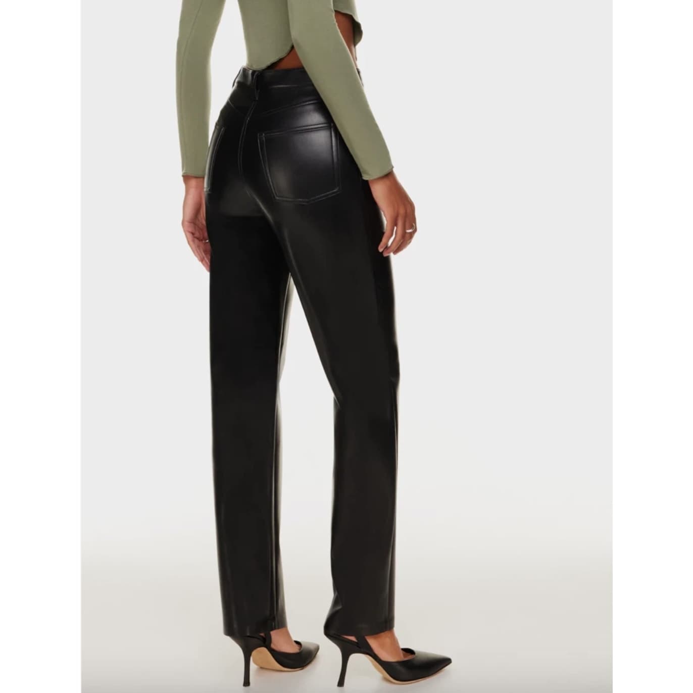 Wilfred The Melina Pant High-waisted Vegan Leather - Size 8 - Black - 81518 - Thumbnail 4