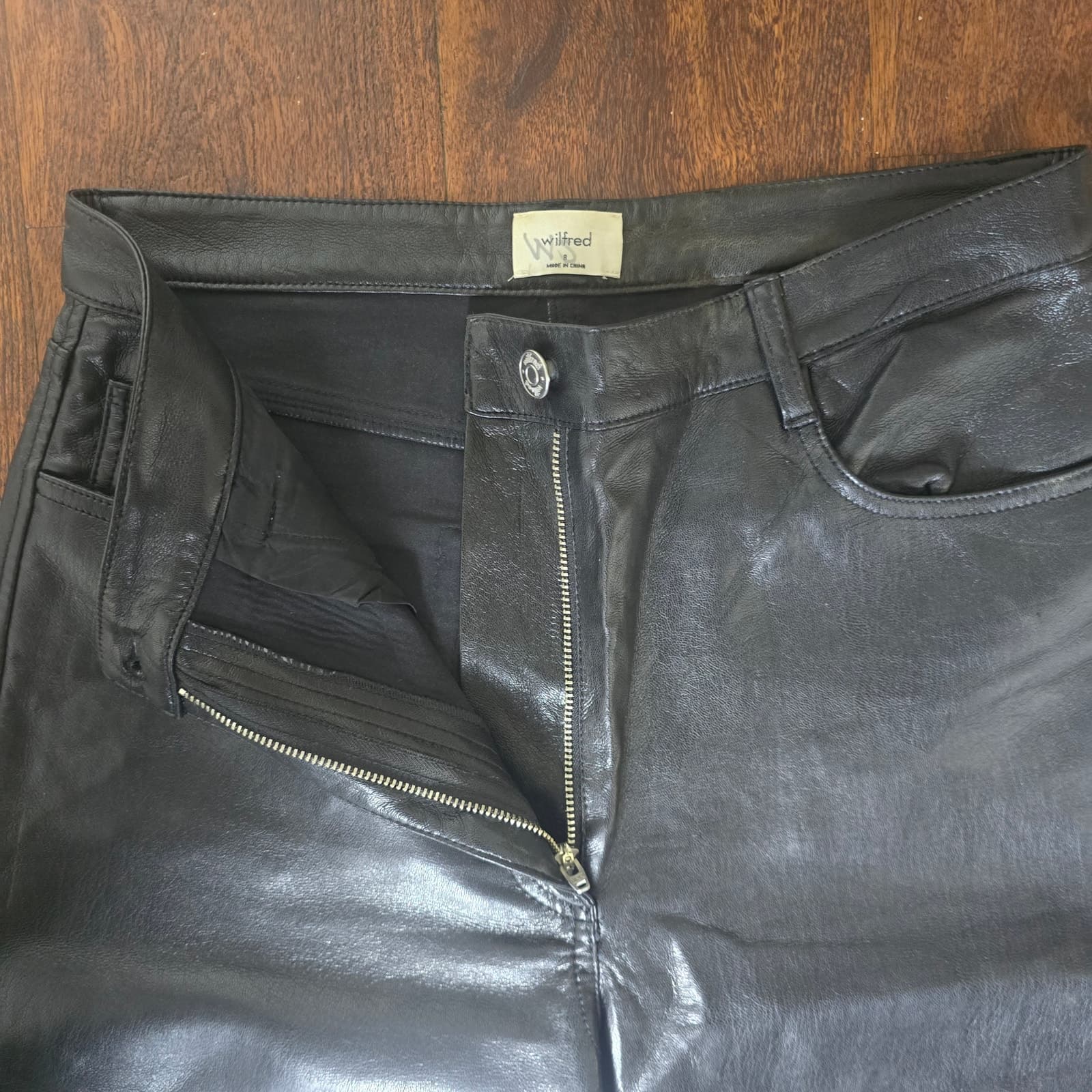 Wilfred The Melina Pant High-waisted Vegan Leather - Size 8 - Black - 81518 - Thumbnail 8