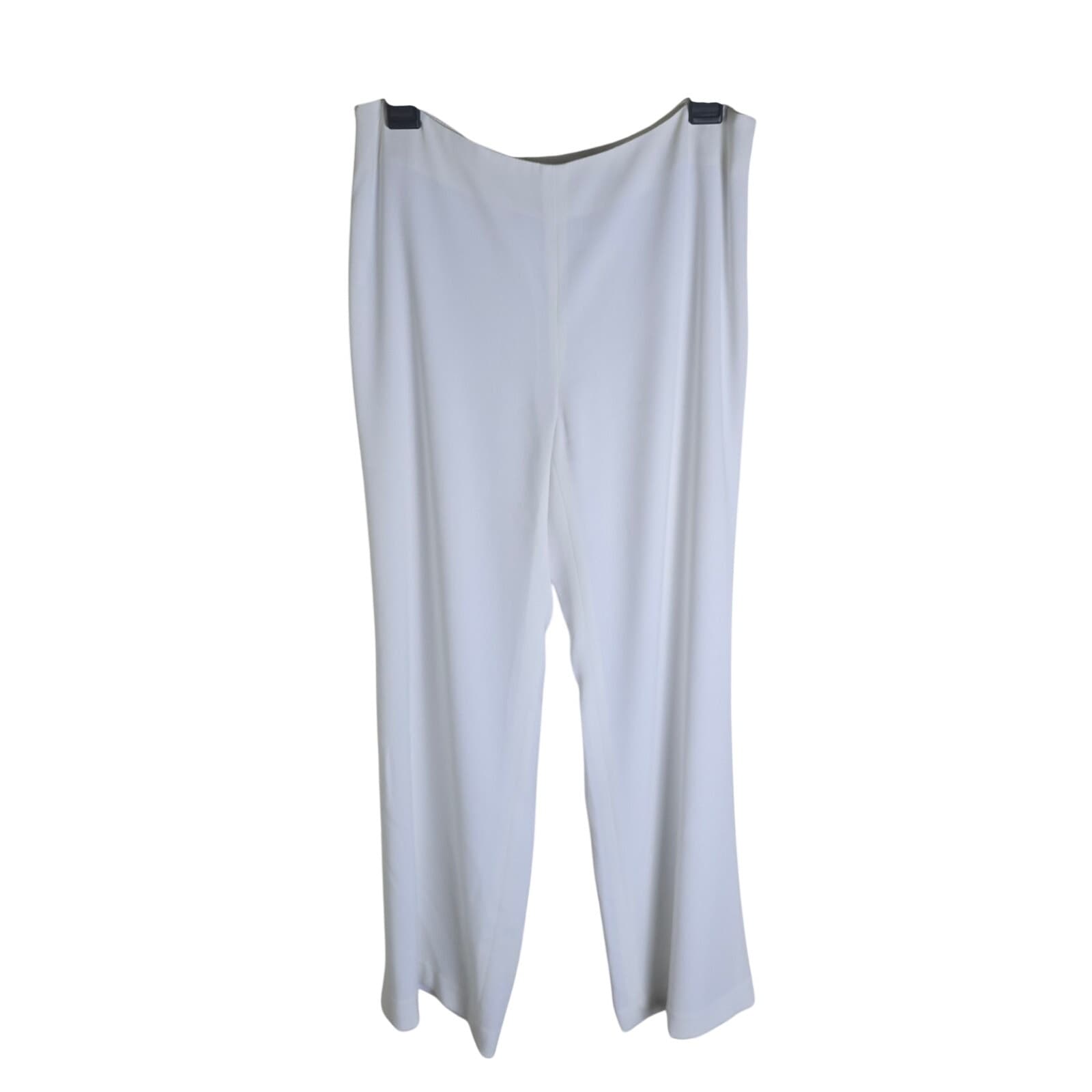 Dana Buchman White Wide Leg High Rise Dress Pants - Size 6 - Thumbnail 3