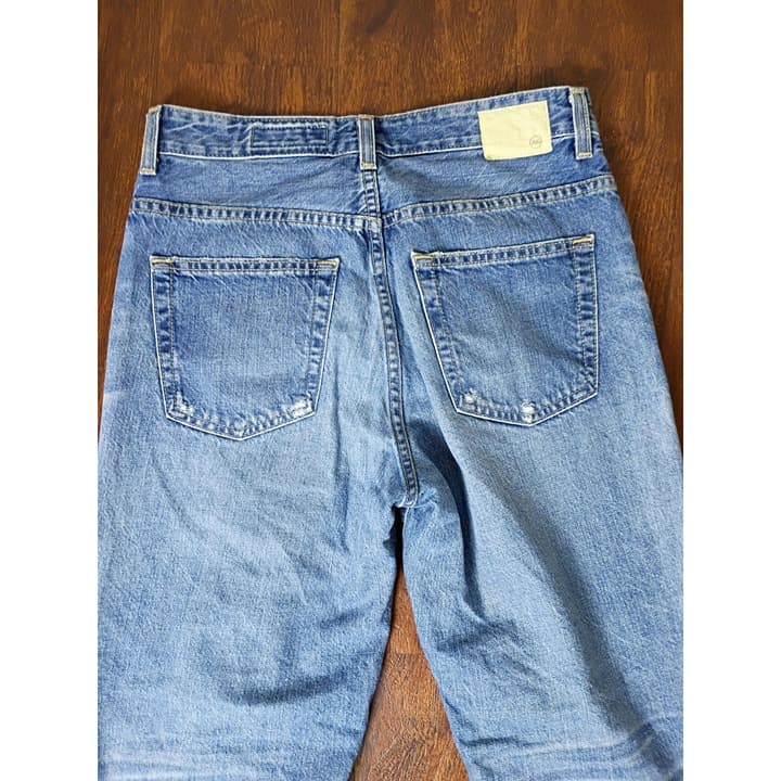 AG Jeans The Rhett High Waisted Straight Distressed Destroyed Jeans 28R - Thumbnail 9