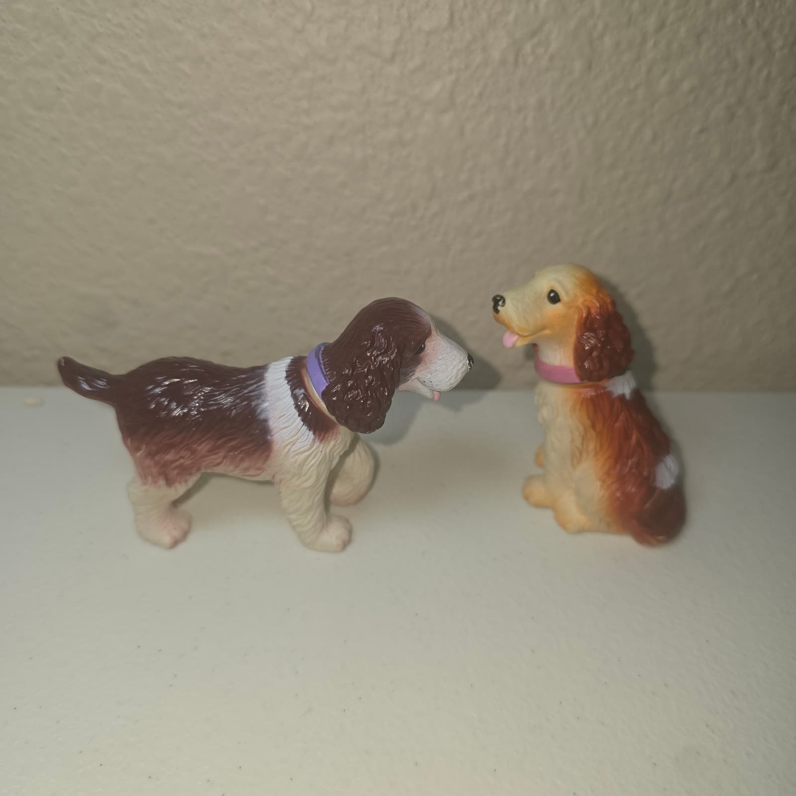 Vintage 2001 Barbie Bobbin' Bow Wows Springer Spaniel Bobble Head Dog Set of 2 - Thumbnail 2